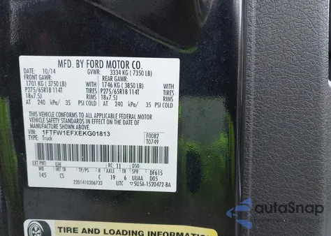 2014 Ford F-150 Stx from USA, damaged, VIN 1FTFW1EFXEKG01813